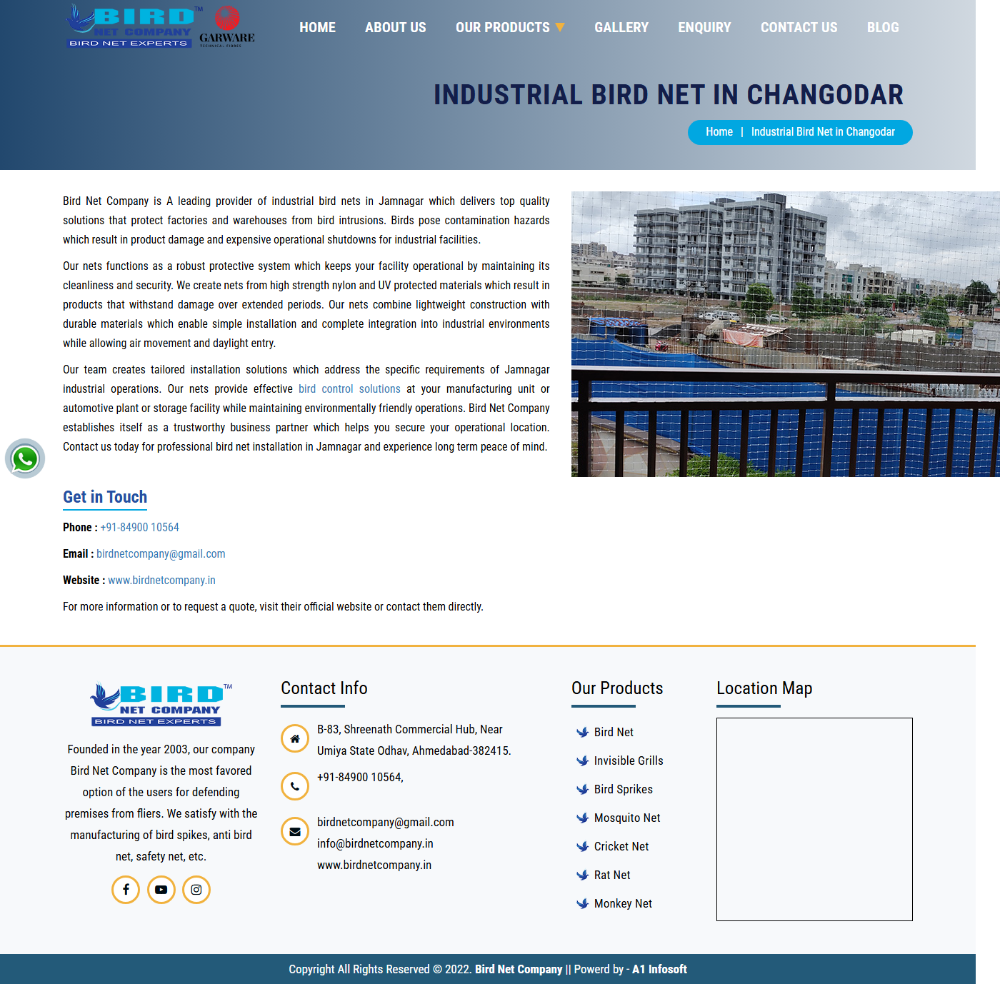 Industrial Bird Netting in Jamnagar Industrial Zone