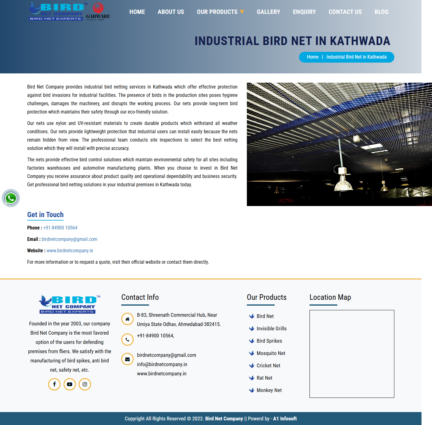Industrial Bird Netting in Kathwada GIDC Industrial Area