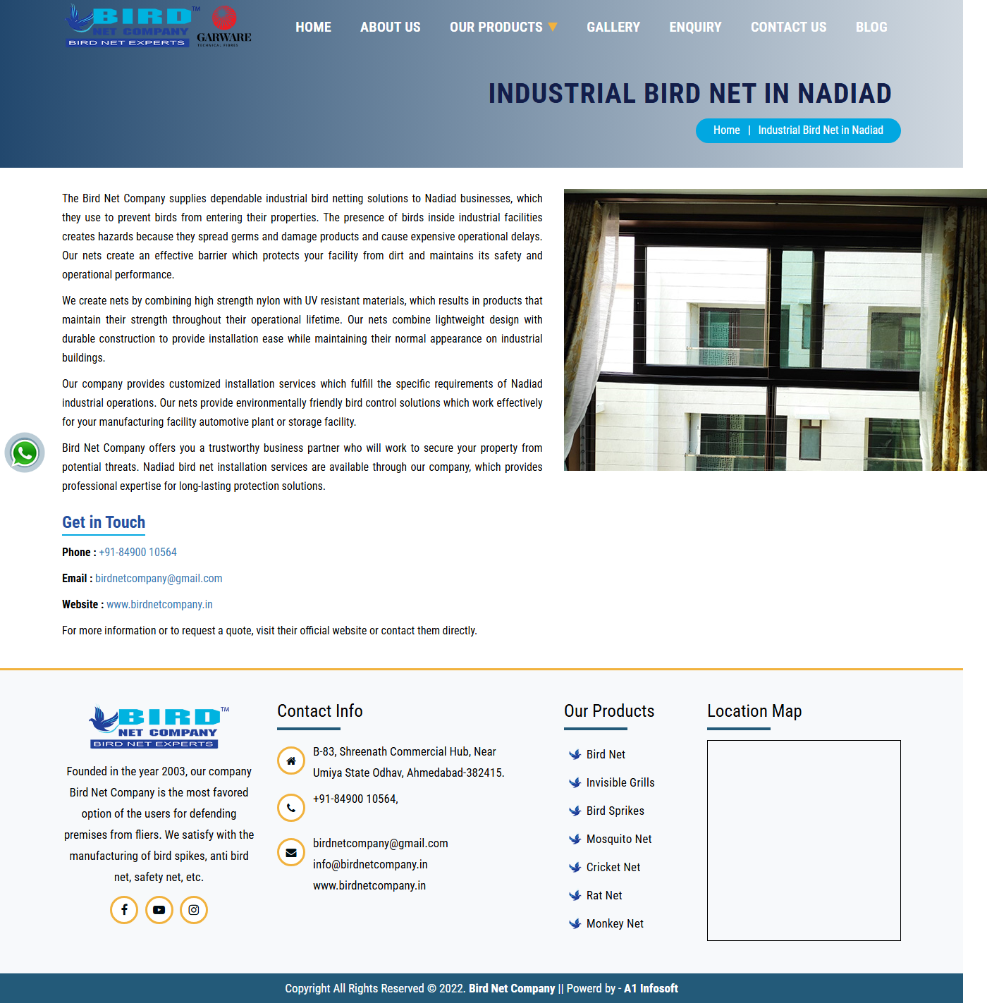 Industrial Bird Netting in Nadiad GIDC Zone